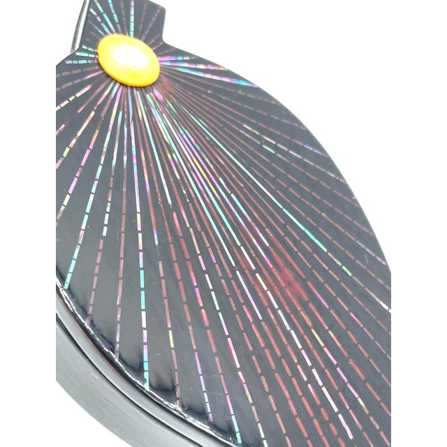 Vintage Indonesian Wooden Leaf Box For Sale In Los Angeles - Image 6 of 8