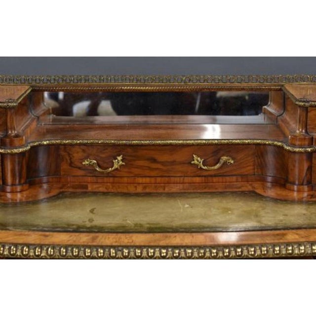 Victorian Burr Walnut Writing Table, 1860s For Sale - Image 11 of 17