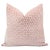 Pair of beautiful custom-made Paloma cut velvet pillows in blush. Meticulously handcrafted with serged interior seams,...