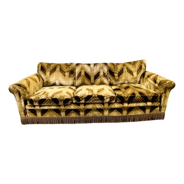Vintage Velvet Sofa, 1970s For Sale