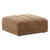 Modern cocoa brown color upholstered ottoman. Basketweave fabric and channel tufted top. Weighs approx. 45 lbs. Matching...