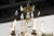 French 19th Century Six-Light Crystal Chandelier with Scrolled Brass Armature For Sale - Image 4 of 12