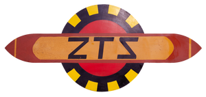 Large ZTS Advertising Sign in Tin, 1980