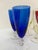 Baccarat Mid-Century Baccarat Multi-Color Crystal Wine Glasses with Twisted Stems, France, 1960s, Set of 7 For Sale - Image 4 of 8