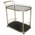 Art Deco Brass Dry Bar Cart With Smoked Two Tier Glass For Sale - Image 12 of 12