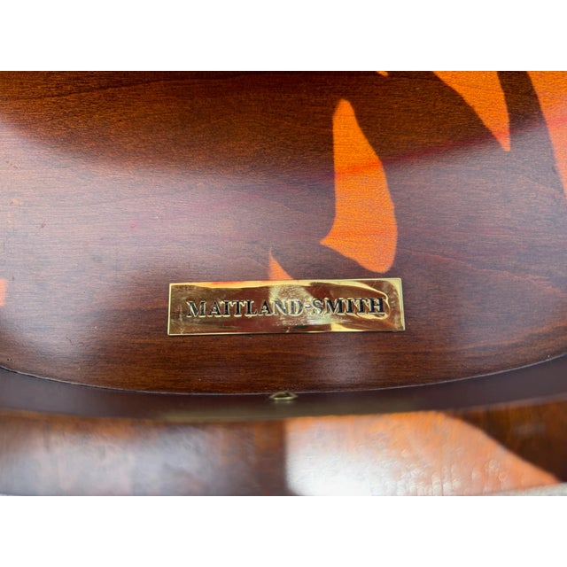 Traditional Maitland Smith Flame Mahogany Federal Style Console Table For Sale - Image 3 of 10