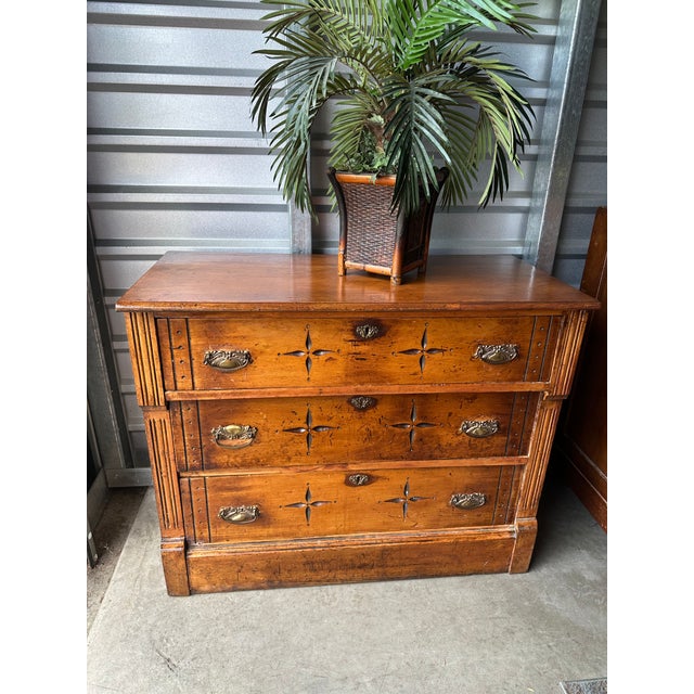 Victorian Antique Eastlake Dresser For Sale - Image 3 of 6