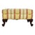 Yellow Upholstered Footstool With Carved Mahogany Cabriole Legs C1920 For Sale - Image 8 of 10