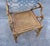 Tan Chinese Chippendale Fretwork Bamboo Armchair Desk Chair With Cushion For Sale - Image 8 of 8