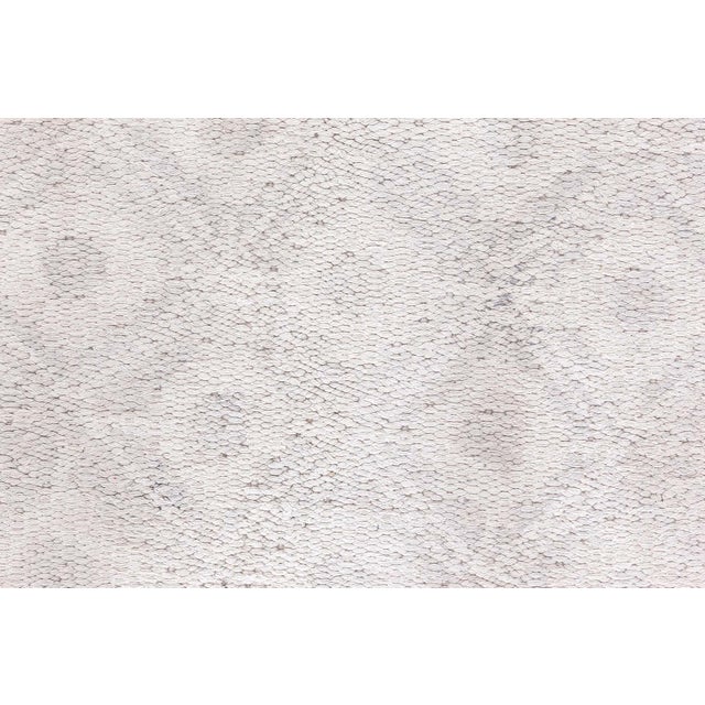 Indian Mid-20th Century Indian Light Beige Handmade Cotton Runner For Sale - Image 3 of 10