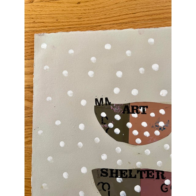 Food, Water, Shelter Art, Contemporary Collage For Sale - Image 4 of 4