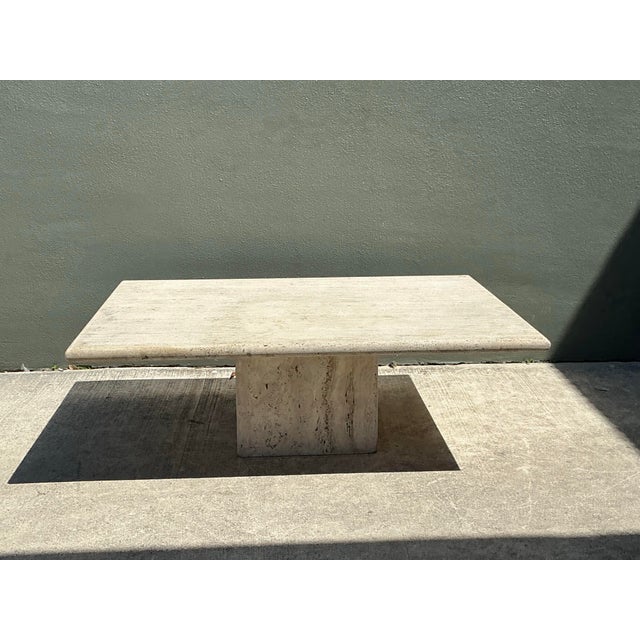 Vintage Italian Travertine Coffee Table For Sale - Image 12 of 12