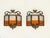 Wonderful and unique pair of brutalist sconces in wrought iron and sculpted glass. This gorgeous set was designed by...
