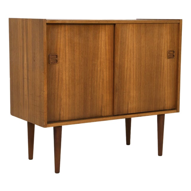 Mid Century Modern Teak Jr. Credenza | Danish Storage Entryway Cabinet, Circa 1960's For Sale