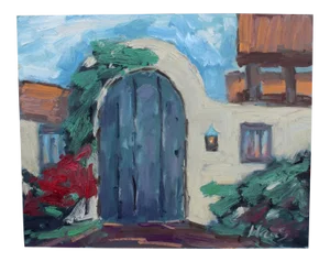 Carmel by the Sea, Garden Door (Original Oil Landscape)