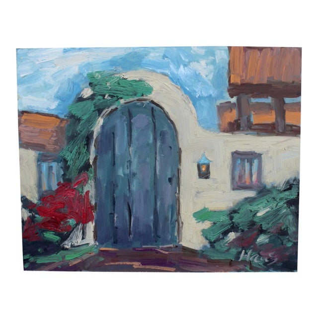 Quiet Places & Journeys — Carmel by the Sea, Garden Door (Original Oil Landscape) For Sale