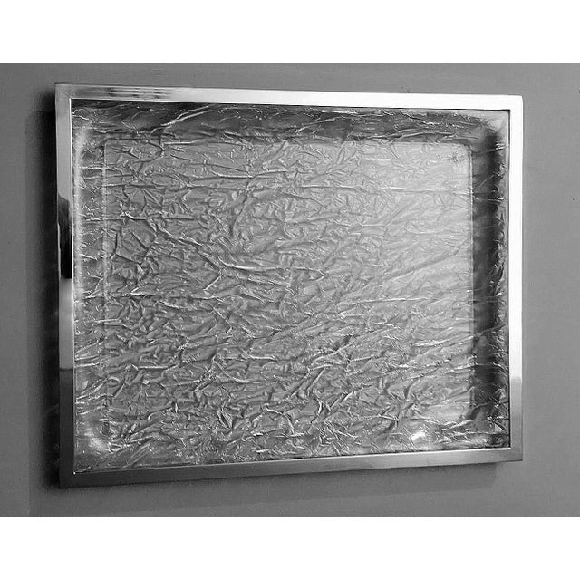1970s Willy Rizzo Style Italian Plexiglass and Nickel-Plated Brass Tray For Sale - Image 4 of 12