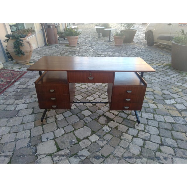 Mid-Century Modern Swedish Teak Desk, 1950s For Sale - Image 3 of 18