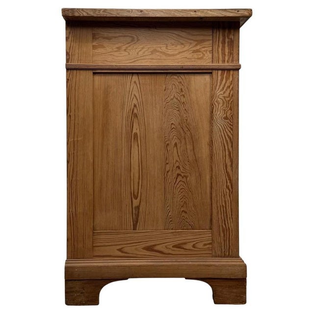 Wood Antique Edwardian Pitch Pine Cupboard, 1910 For Sale - Image 7 of 13