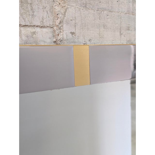 Illuminated Dressing Room Mirror in Chrome and Brass by Gaetano Sciolari, Italy, 1970s For Sale - Image 16 of 18