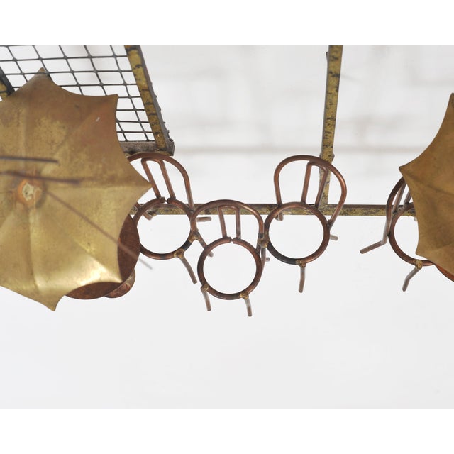 C. Jeré Attrib. Brass Parisian Café Bistro Wall Sculpture For Sale - Image 11 of 18