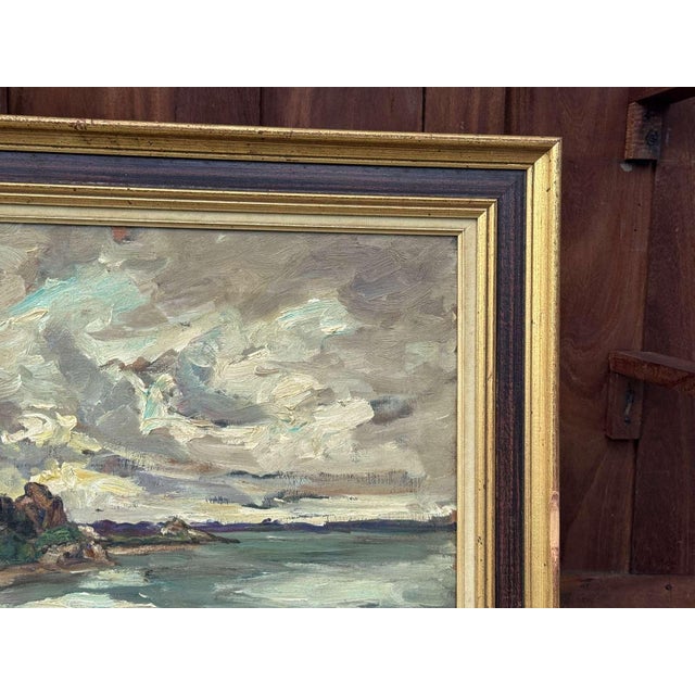 Robert Leparmentier, Depicting the Bay of Paimpol, 1936, Oil on Canvas For Sale - Image 6 of 10