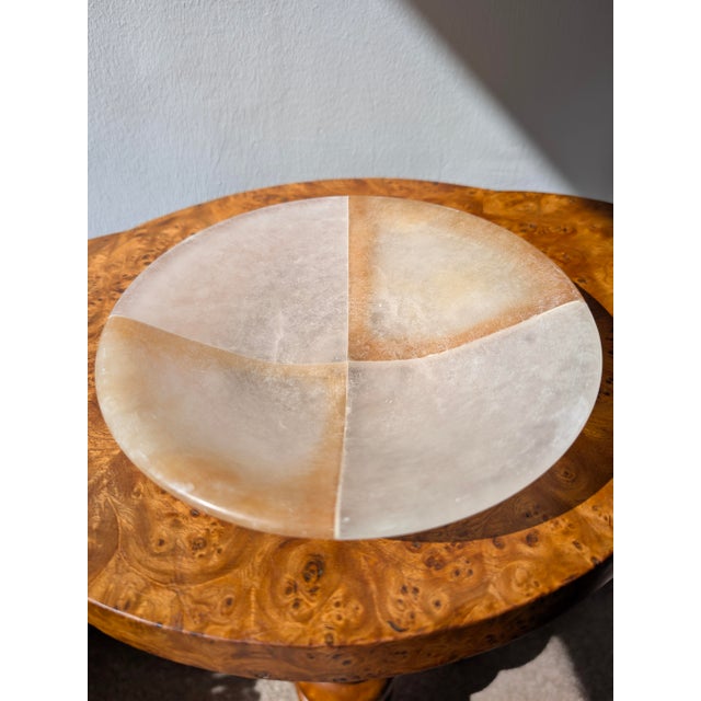Mid-Century Modern Vintage Italian Alabaster Harlequin Centrepiece Bowl from Volterra, 1970s For Sale - Image 3 of 11