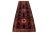 Vintage tribal Heriz In Navy Blue. This Runner has accents in red, brown, pink, and beige all over the motif. This rug...