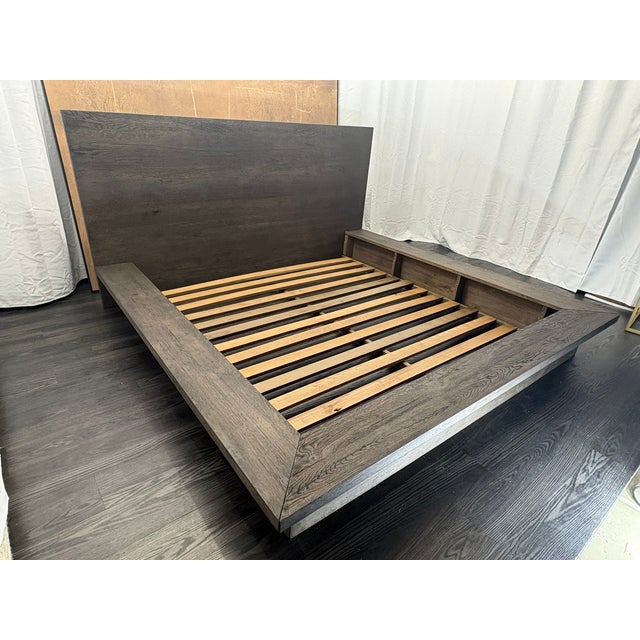 Rh Drifted Reclaimed Oak Panel Bed – King Brown Oak |European Oak | Designed by Nils Verhoeven For Sale - Image 15 of 18