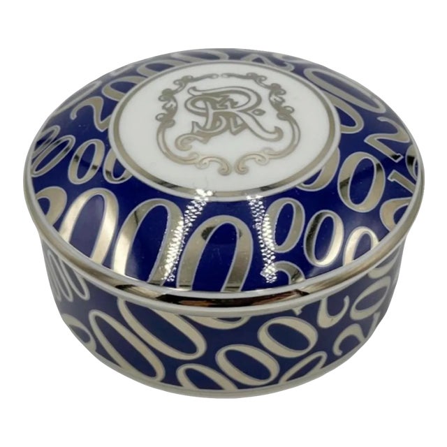 Vintage St. Regis Hotel Tiffany & Co. Millennium Porcelain Covered Trinket Dish Box For Sale