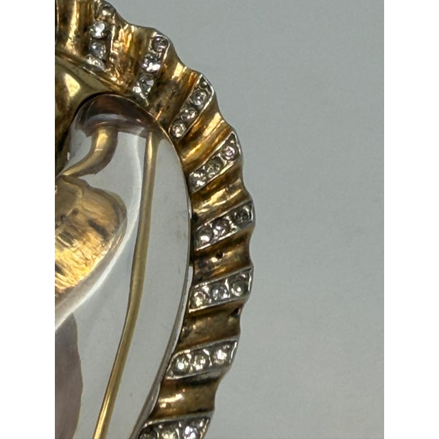 Mid-Century Modern 1940s Trifari Horse Head "Jelly Belly" Brooch, by Alfred Philippe For Sale - Image 3 of 5