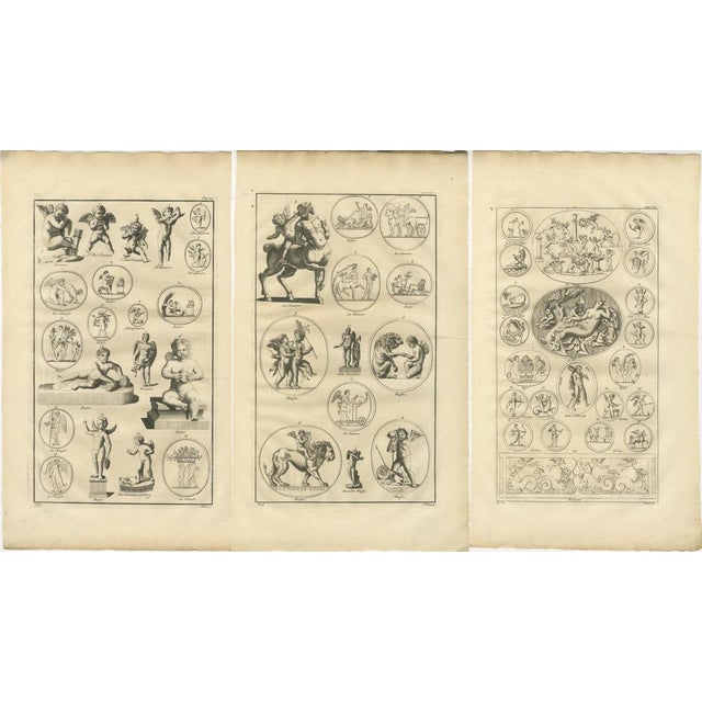 Black Putti & Cupid, 18th Century, Copper Engravings, Set of 3 For Sale - Image 8 of 9