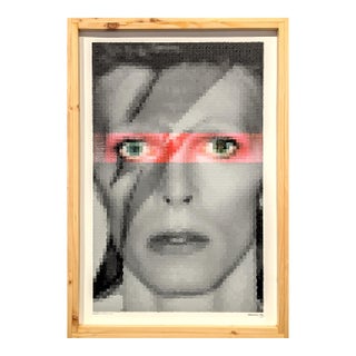 Francisco Vital "David Bowie Ziggy Stardust" Contemporary Pop Art Pixelated Portrait Painting, 2021 For Sale