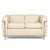 LC 2 2-Seater Eggshell White Sofa in Cream Leather by Le Corbusier for Cassina For Sale - Image 13 of 13