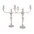 A Pair of Large Neoclassical Silverplate 2 - Arm Convertible Candelabra For Sale