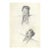 1907 Japanese Portrait Study Drawing For Sale