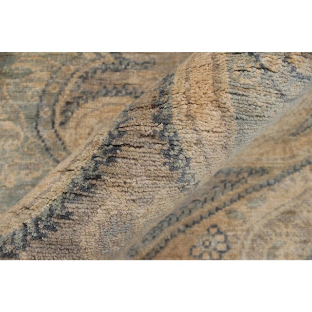 Textile Boho Chic Ziegler Grey/Blue Wool Runner Rug- 2'7'' X 19'2'' For Sale - Image 7 of 10