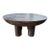 Sculptural Burnt Suar Wood Side Table in Espresso Finish, Modern Organic For Sale