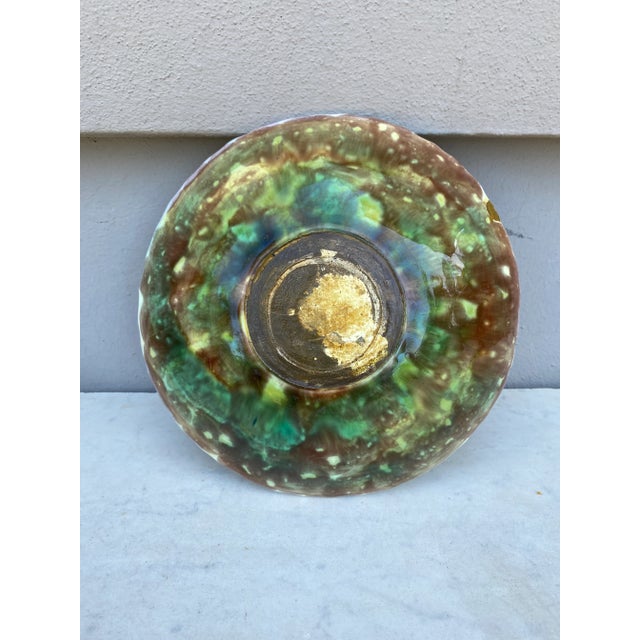 Late 19th Century English Majolica Bowl With Leaf Circa 1890 For Sale - Image 5 of 5