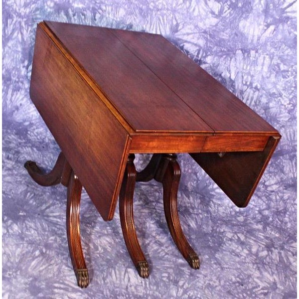 1930 Duncan Phyfe Antique Mahogany Drop Leaf Dining Table Chairish