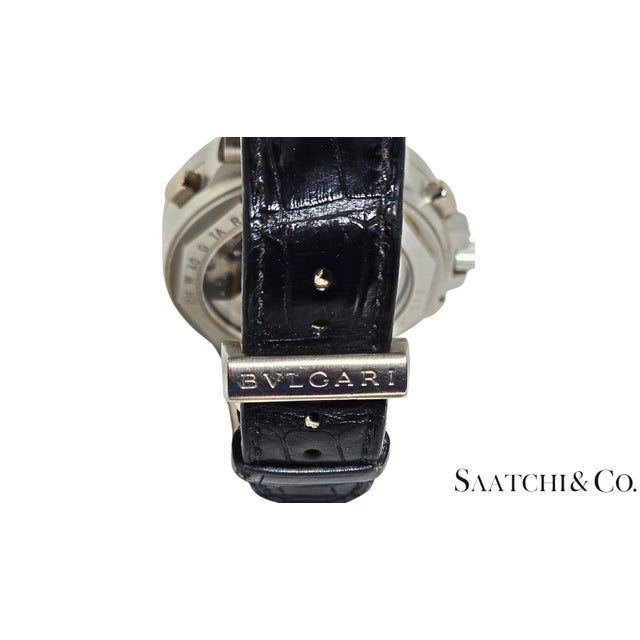 Metal 18k(750) White Gold Bvlgari Diagono Men's Watch For Sale - Image 7 of 10