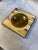 Mid-Century Modern Vintage 1970 Italian Wood and Brass Ashtray For Sale - Image 3 of 6