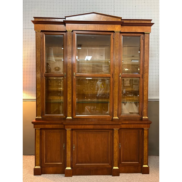 Vintage Baker Furniture Empire Inspired Mahogany & Walnut Cabinet For Sale In Philadelphia - Image 6 of 12
