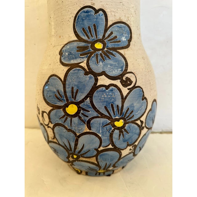 Large Painted Italian Ceramic Vase or Umbrella Cane Holder For Sale In Philadelphia - Image 6 of 8