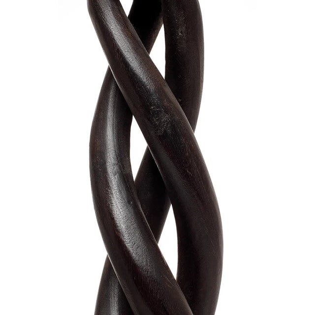 Transitional Vintage Indian Spiral Altar Candle Holders - Pair For Sale - Image 3 of 4