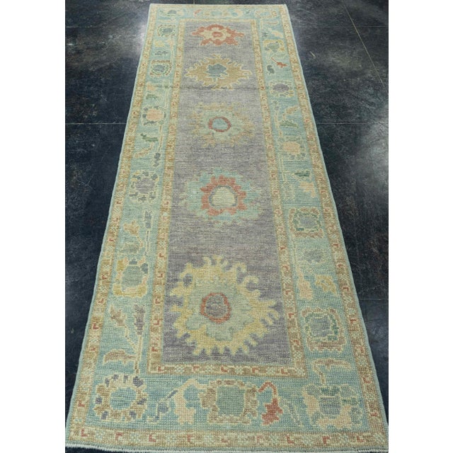 Early 21st Century Turkish Oushak Rug 2'8"x 8'4" #19089 For Sale - Image 5 of 8