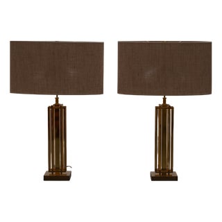 Large French Hollywood Regency Table Lamps, 1970s, Set of 2 For Sale