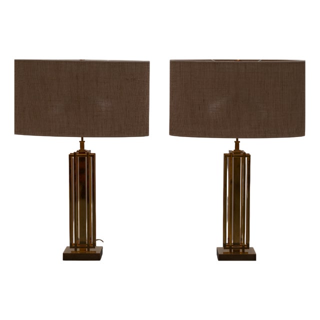 Large French Hollywood Regency Table Lamps, 1970s, Set of 2 For Sale