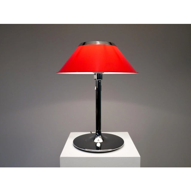 Rare color edition of the mars lamp in deep red. Designed by Per Sundstedt, 1970s. Ataljé Lyktan Sweden 1972. This piece...