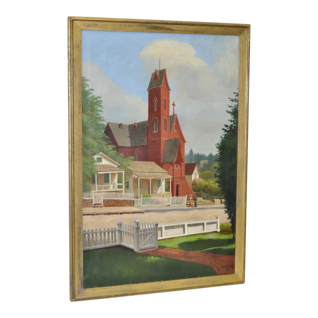 Antique Oil Painting by R. Davenport C.1896 For Sale